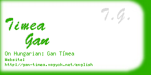 timea gan business card